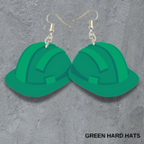 Hard Hats Dangle Earrings (asst. colors)