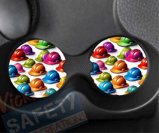 Neoprene Car Coasters (set of 2)-Hard hats