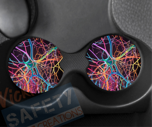 Neoprene Car Coasters (set of 2)-Human Nerves