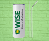 20OZ. STAINLESS STEEL TUMBLER WITH STRAW - WISE