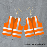 Safety Vest Dangle Earrings (Asst. Colors)