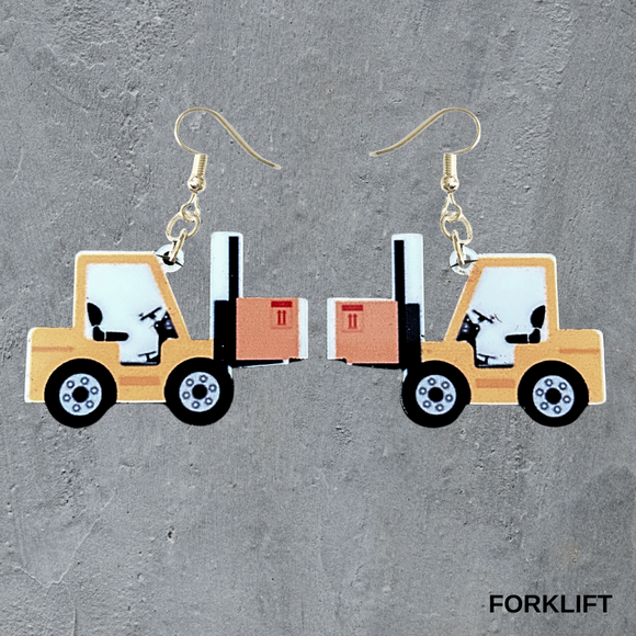 Forklift Dangle Earrings