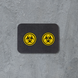 Stud Earrings - Biohazard Symbol Rounds