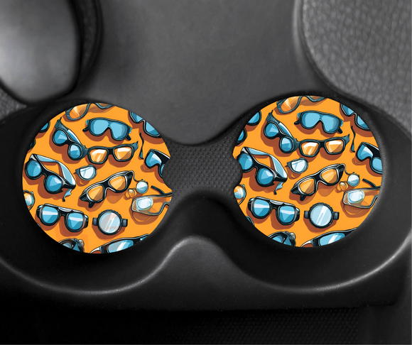 Neoprene Car Coasters (set of 2)-Safety Glasses