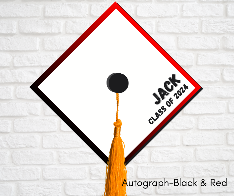Grad Cap Topper - Autograph Topper – Vicki's Safety Creations