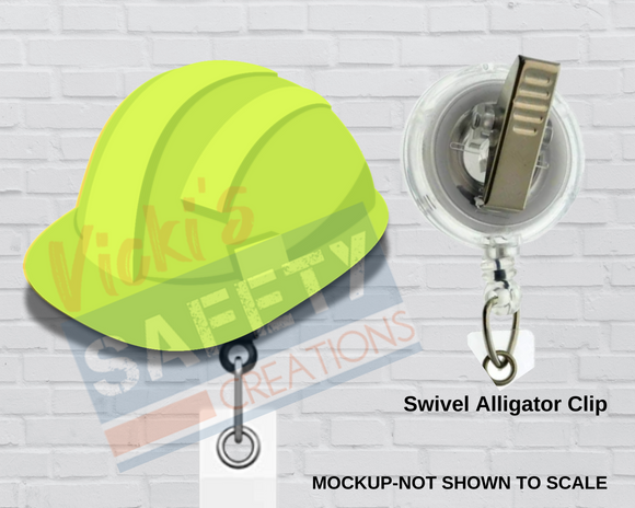 Di-cut Badge Reels-Hard Hat-Hi-VIS