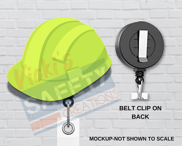 Di-cut Badge Reels-Hard Hat-Hi-VIS