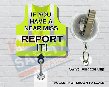 Di-cut Badge Reels-HI VIS SAFETY VEST (Asst style)