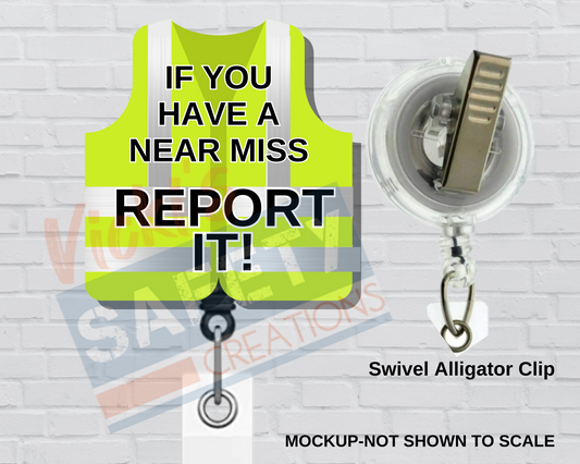 Di-cut Badge Reels-HI VIS SAFETY VEST (Asst style)