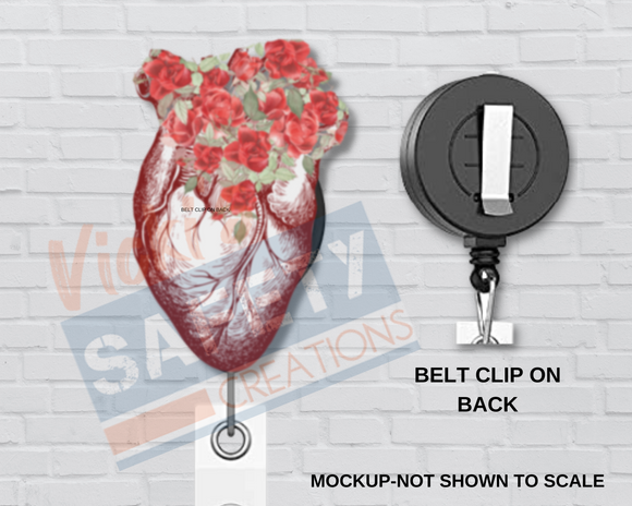 Di-Cut Badge Reels-Heart of Roses