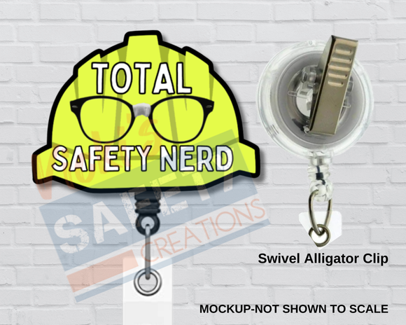 Di-cut Badge Reels-SAFETY NERD