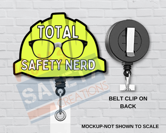 Di-cut Badge Reels-SAFETY NERD