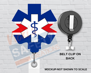 Di-cut Badge Reels-Hard Hat-Buffalo Bills Helmet Inspired Star of Life