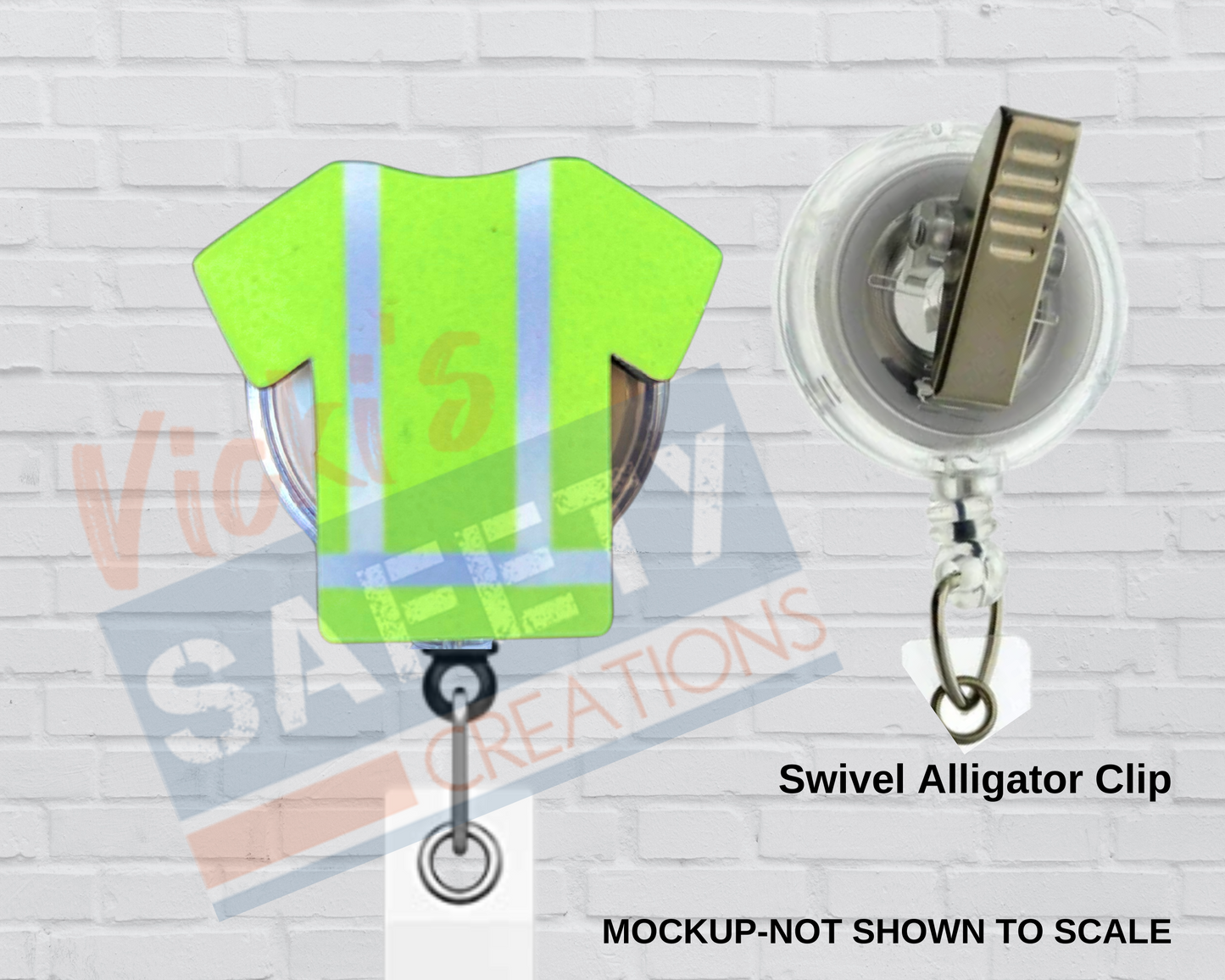 Di-cut Badge Reels-Hi-Vis Shirt