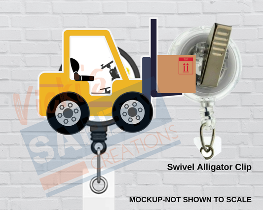 Di-cut Badge Reels-Forklift