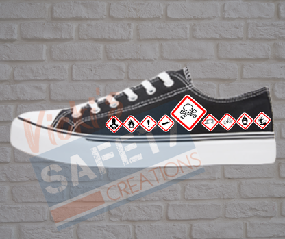 Adult low top Canvas Sneakers-GHS Hazard Communication