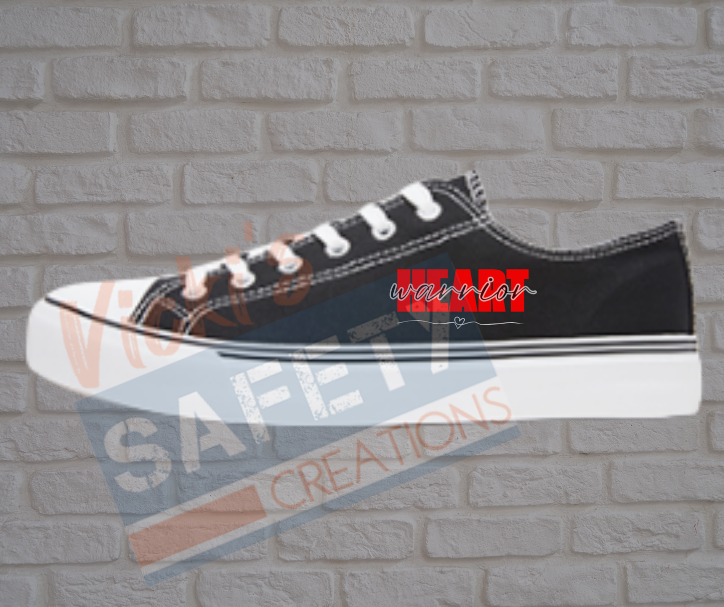 Adult low top Canvas Sneakers-Heart Warrior