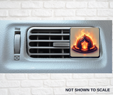 Car Vent Clip - Flaming Fire Helmet