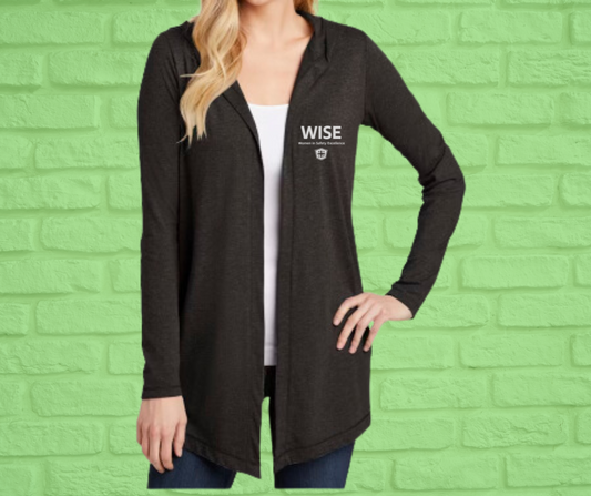 Women's Tri Hooded Cardigan-WISE