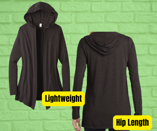 Women's Tri Hooded Cardigan-WISE