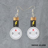 Smoke Detector Dangle Earrings