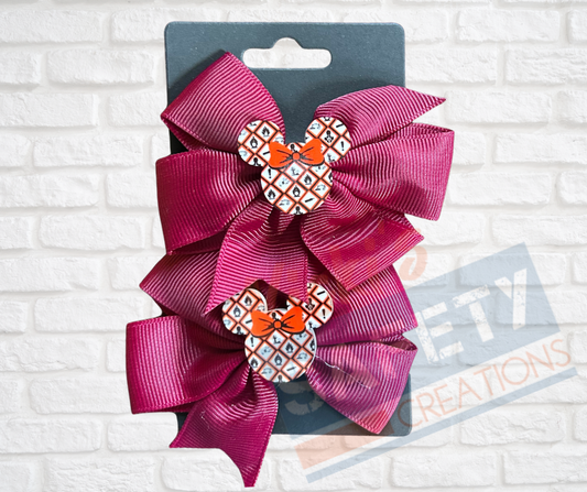 Hair bows-Safety Mouse (asst. colors)