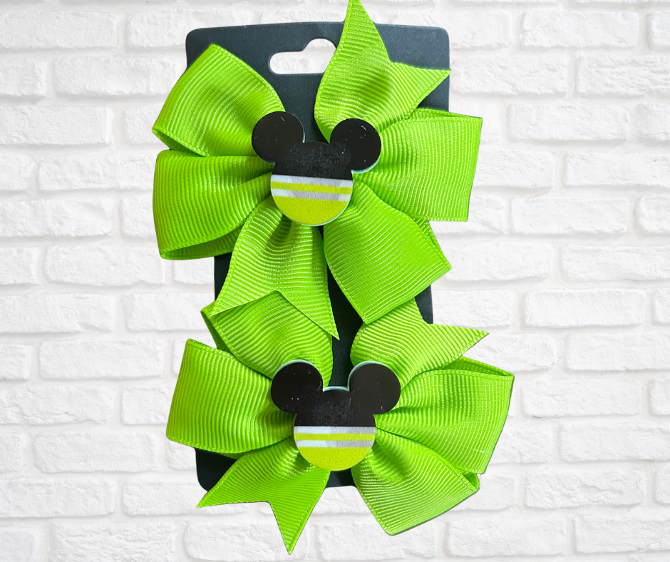 Hair bows-Safety Mouse (asst. colors)