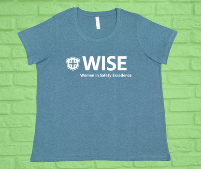 Women's Curvy Fine Jersey T-Shirt (Crew or V-Neck)-WISE