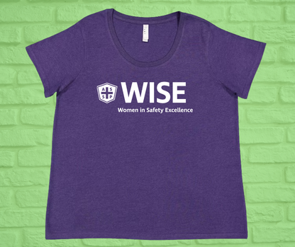 Women's Curvy Fine Jersey T-Shirt (Crew or V-Neck)-WISE