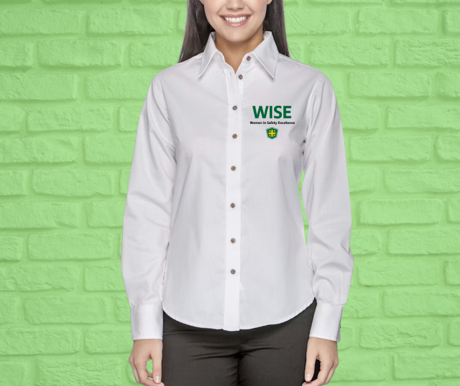 Women's Long-Sleeve Twill Shirt with Stain-Release -WISE