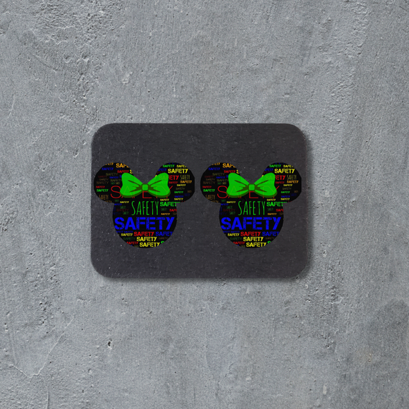 Stud Earrings - SAFETYY mouse head