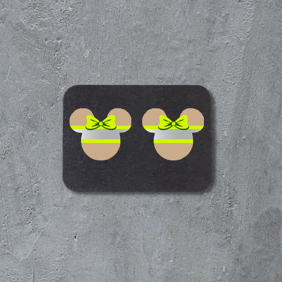 Stud Earrings - Turnout Gear mouse head