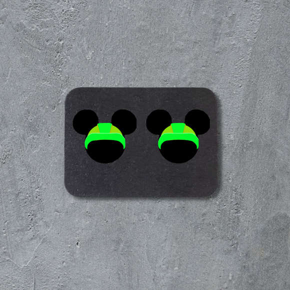 Stud Earrings - Hard hat mouse head