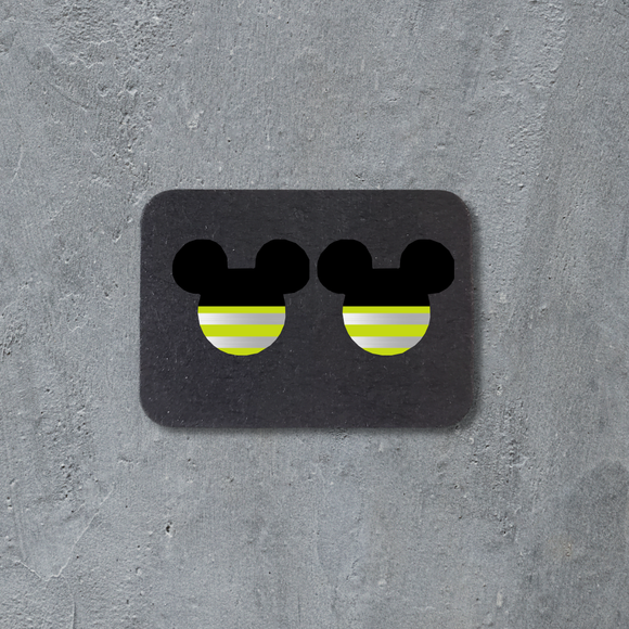 Stud Earrings - Hi-vis mouse head