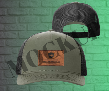 Leather Patch Retro Trucker Cap-MPS