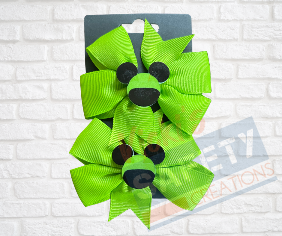 Hair bows-Safety Mouse (asst. colors)