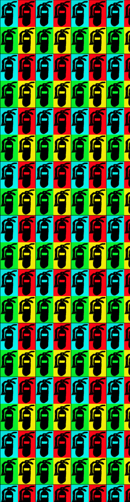 Crew Socks-RETRO FIRE EXTINGUISER Pattern