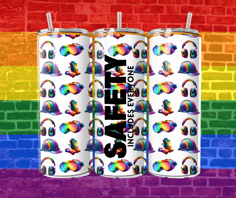 20oz. Stainless Steel Tumbler with Straw - Safety Includes Everyone