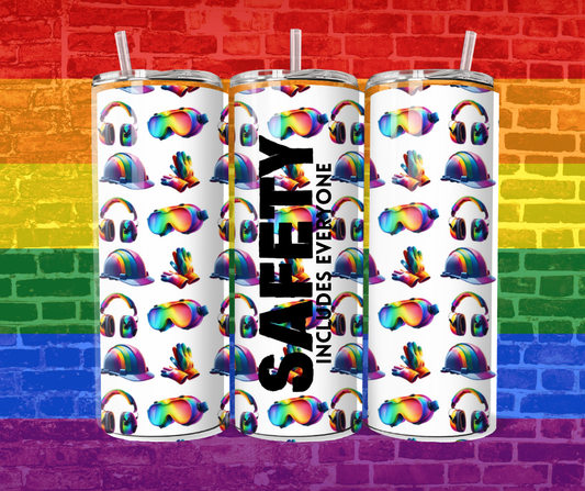 20oz. Stainless Steel Tumbler with Straw - Safety Includes Everyone