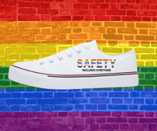 Adult low top Canvas Sneakers-Safety Includes Everyone