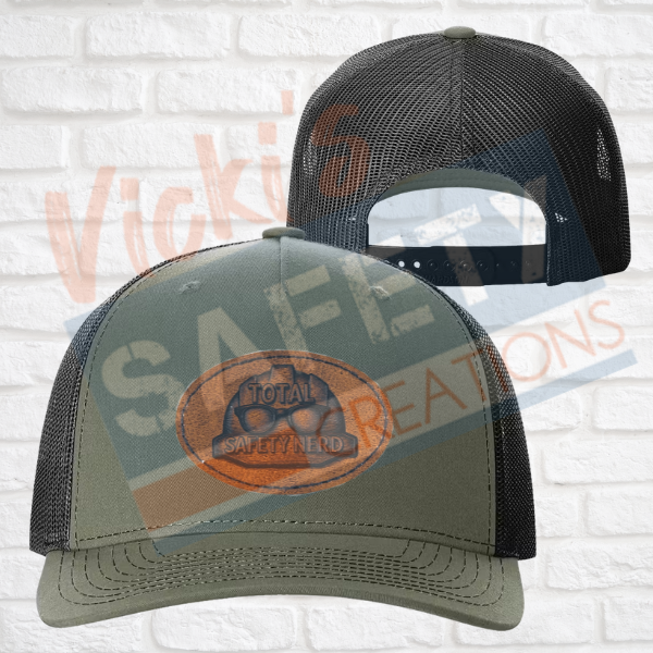 Leather Patch Retro Trucker Cap-Safety Nerd
