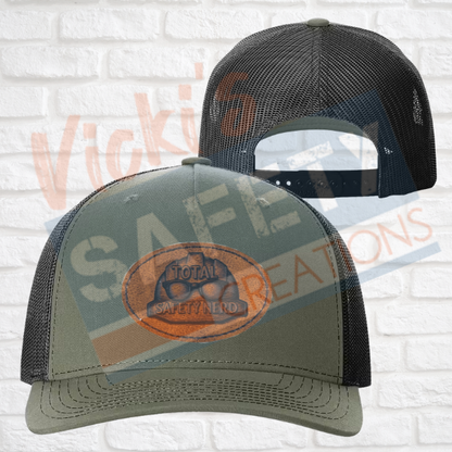 Leather Patch Retro Trucker Cap-Safety Nerd