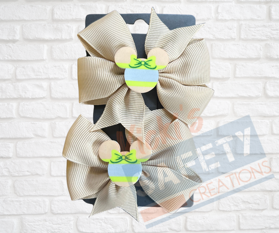 Hair bows-Safety Mouse (asst. colors)