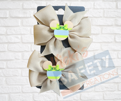 Hair bows-Safety Mouse (asst. colors)