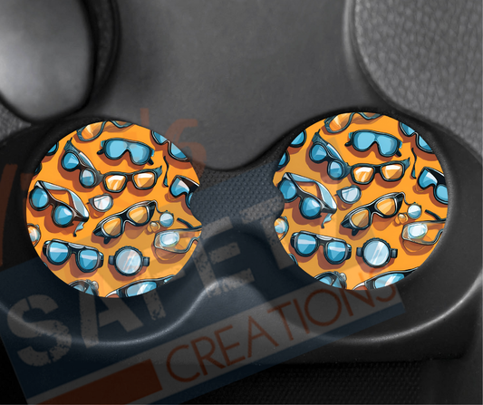 Neoprene Car Coasters (set of 2)-Safety Glasses