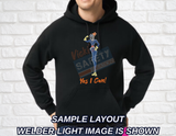 ADULT UNISEX 50/50 BLEND CREW HOODIE -Yes I Can Collection (Asst. Colors & Designs)