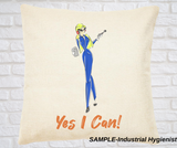 Decorative 16X16 Square Pillow-Yes I Can Collection (Asst. Designs)