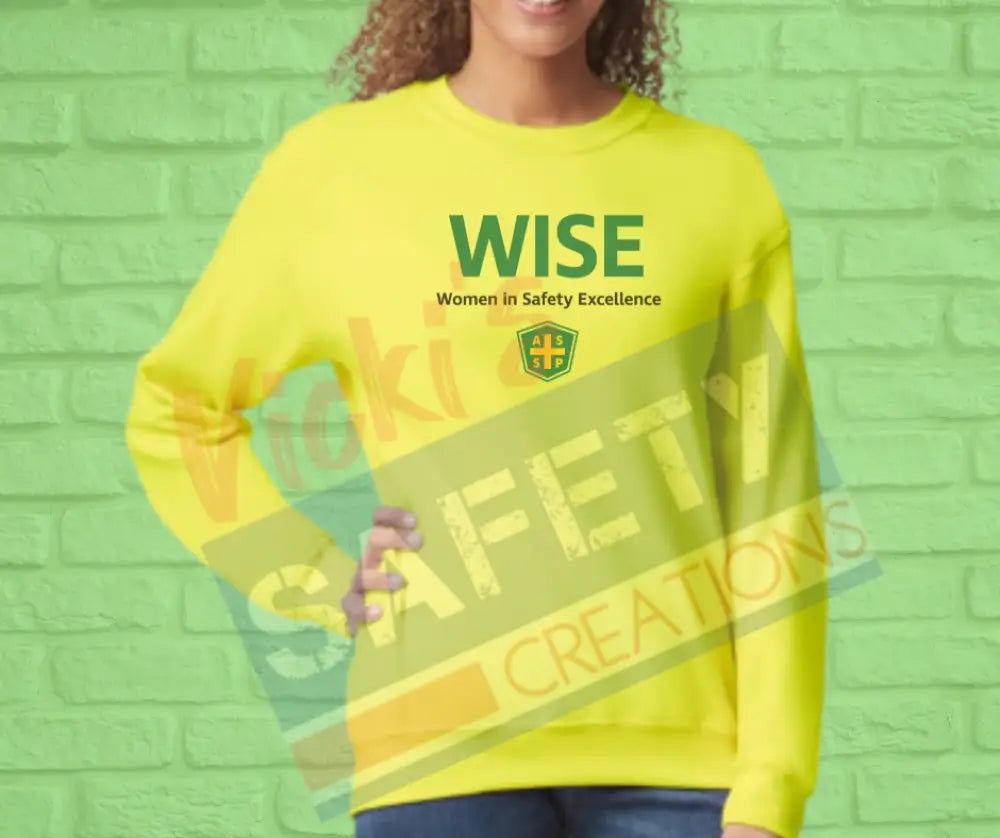 Adult Dry Blend 50/50 Fleece Light Crew - WISE (Asst. Colors) Small / SAFETY YELLOW Sweatshirt