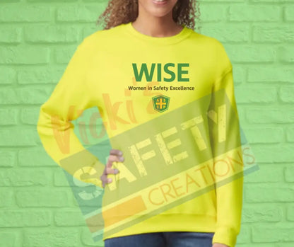 Adult Dry Blend 50/50 Fleece Light Crew - WISE (Asst. Colors) Small / SAFETY YELLOW Sweatshirt