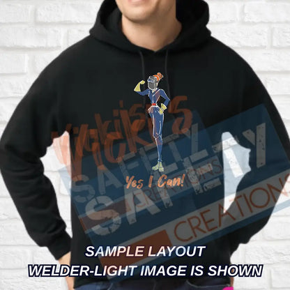 ADULT UNISEX 50/50 BLEND CREW HOODIE -Yes I Can Collection (Asst. Colors & Designs) Adult Clothing